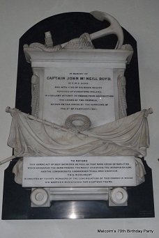 Memorial to Boyd in Christchurch, Cheltenham, where his brother Archibald was minister Memorial to Boyd in Christchurch, Cheltenham, where his brother Archibald was minister