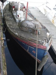 Lifeboat RNLB Mary Stanford languishing in Grand Canal Dock