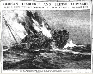 Press coverage of Leinster sinking