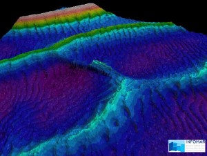 Sonar image of wreck of Leinster by Infomar