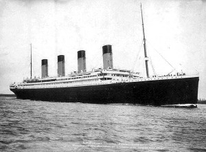 R.M.S. Titanic Embarking on Fatal Maiden Voyage
