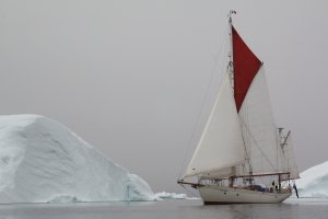 Young Larry, a 44ft steel gaff-rigged yawl