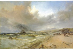 Wreck on Bray Strand by Edwin Hayes